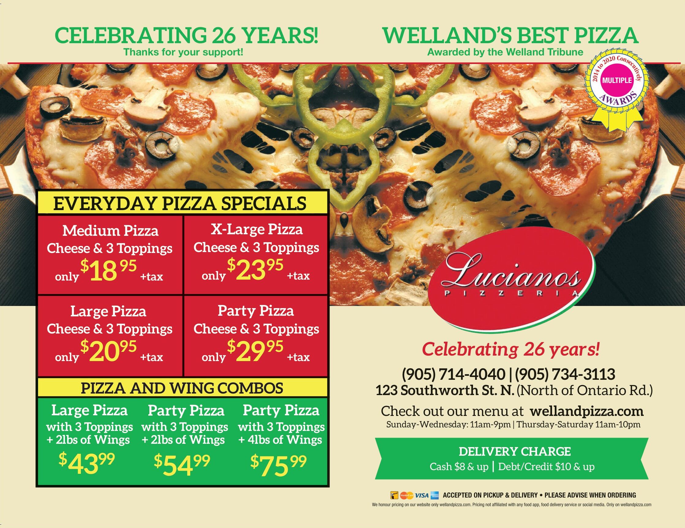Luciano's Pizzeria Welland's Best Pizza